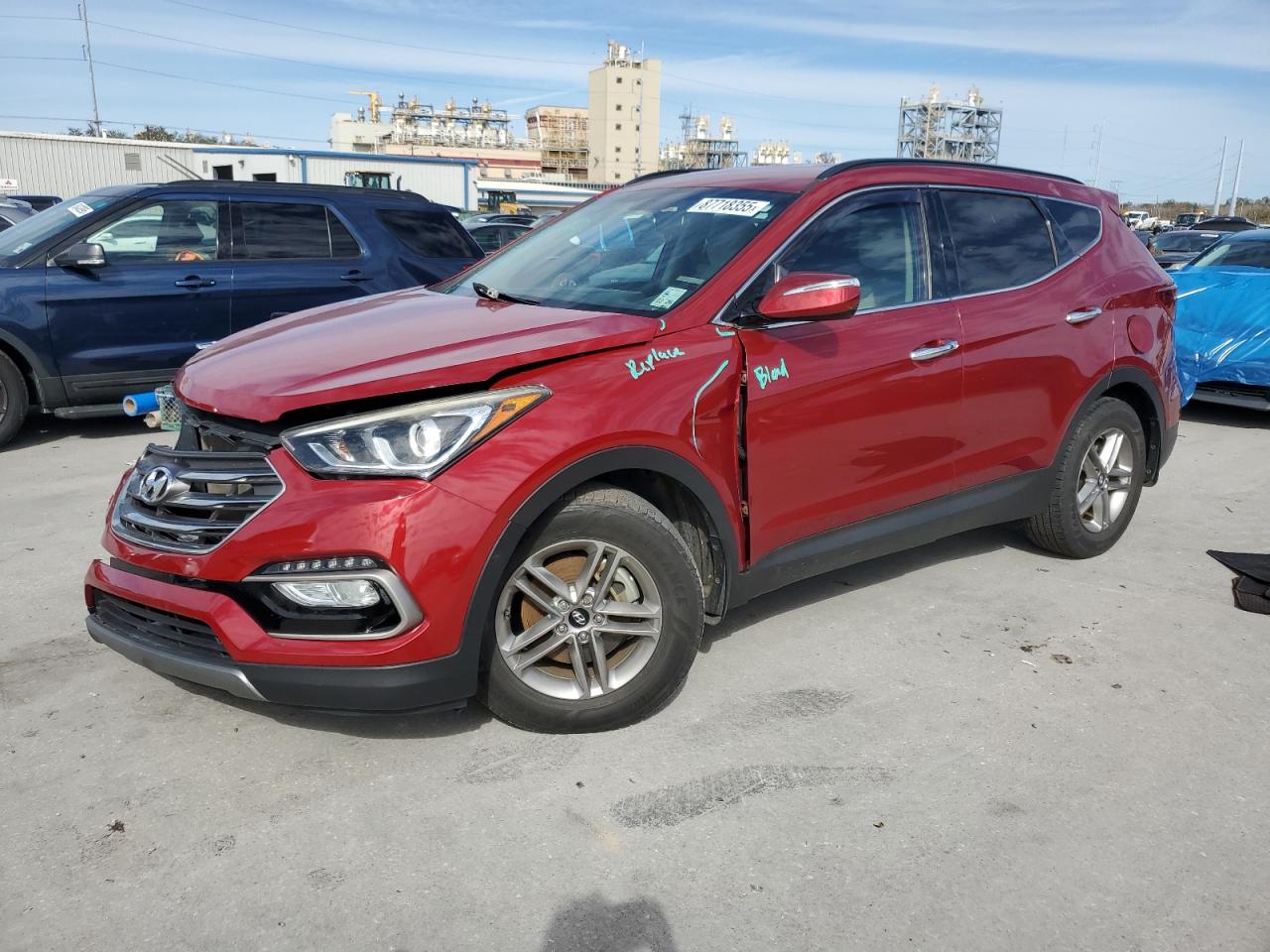2018 Hyundai Santa Fe VIN 5XYZU3LB8JG506956
