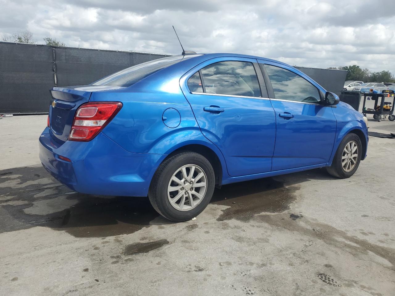 2017 Chevrolet Sonic VIN 1G1JD5SHXH4102556 Copart auction photo, side / front end damage thumbnail 3
