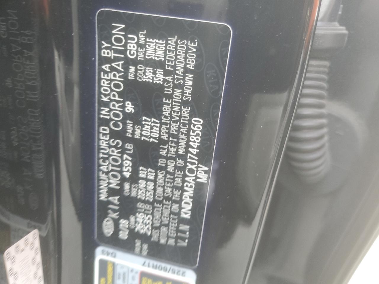 2018 KIA Sportage VIN KNDPM3ACXJ7448560 Copart auction photo, rear end / undercarriage damage thumbnail 15