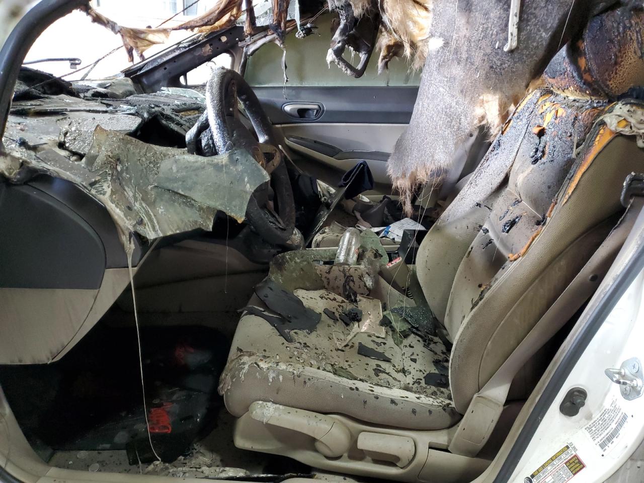 2011 Honda Civic VIN 2HGFA1F59BH531116 Copart auction photo, burn - engine / burn - interior damage thumbnail 7