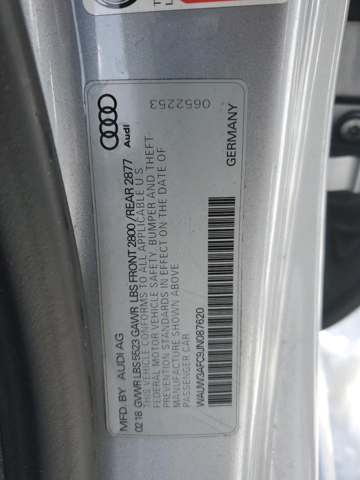 2018 Audi A7 VIN WAUW3AFC9JN087620 Copart auction photo, front end damage thumbnail 12