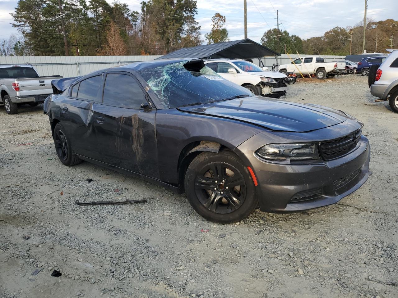 2019 Dodge Charger VIN 2C3CDXBG3KH588452 Copart auction photo, all over damage thumbnail 4