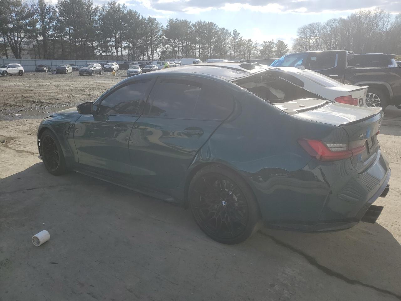 2024 BMW M3 VIN WBS43AY08RFT62048 Copart auction photo, side / top/roof damage thumbnail 2