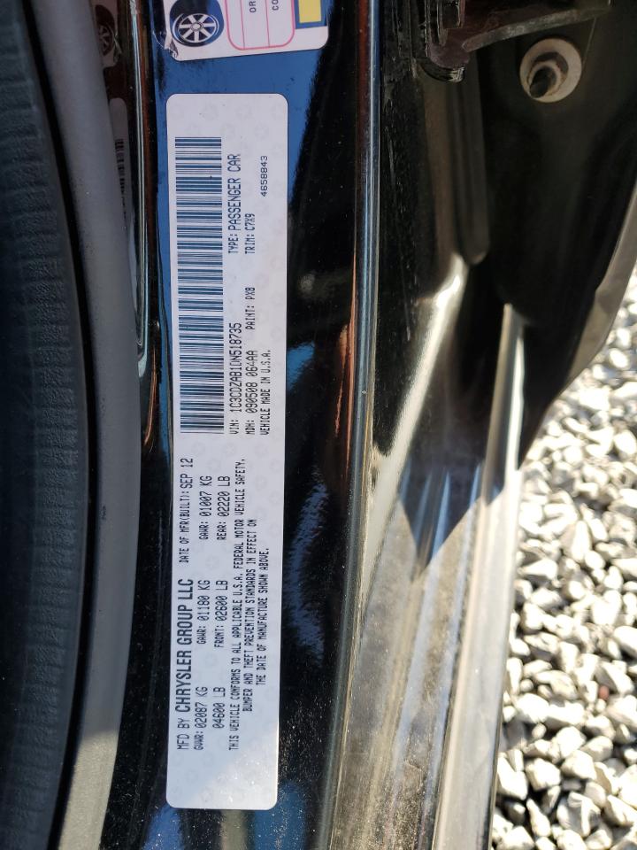 2013 Dodge Avenger VIN 1C3CDZAB1DN518735 Copart auction photo, side damage thumbnail 12