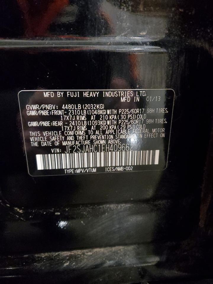 2014 Subaru Forester VIN JF2SJAHC1EH409662 Copart auction photo, front end damage thumbnail 14