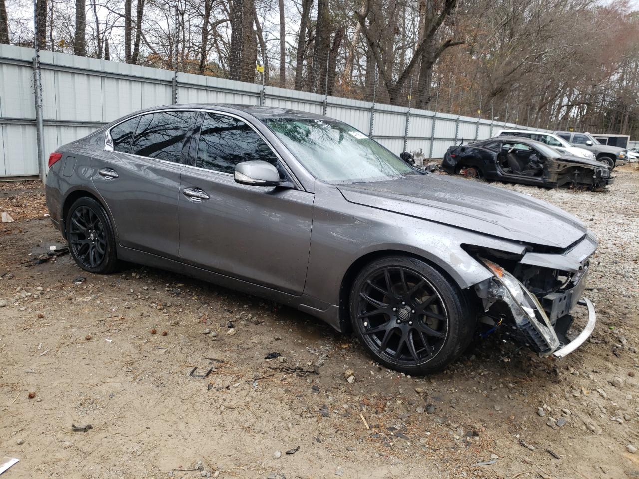 2015 Infiniti Q50 VIN JN1BV7AP3FM344215 Copart auction photo, front end damage thumbnail 4