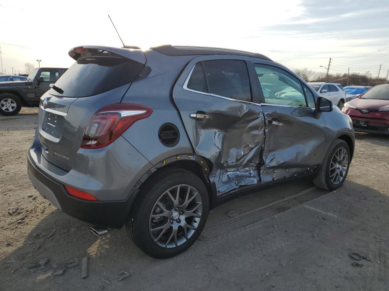 2019 Buick Encore VIN KL4CJ1SB9KB813790 Copart auction photo, side / undercarriage damage thumbnail 3