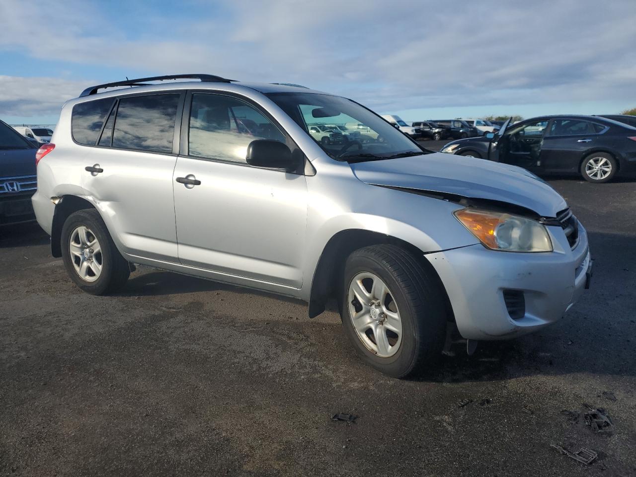 2010 Toyota RAV 4 VIN JTMZF4DV5AD015722 Copart auction photo, front end / side damage thumbnail 4