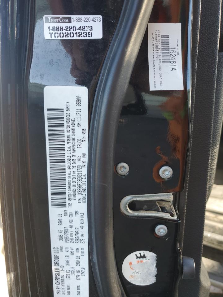 2014 RAM 1500 VIN 1C6RR6FG9ES211723 Copart auction photo, side damage thumbnail 12