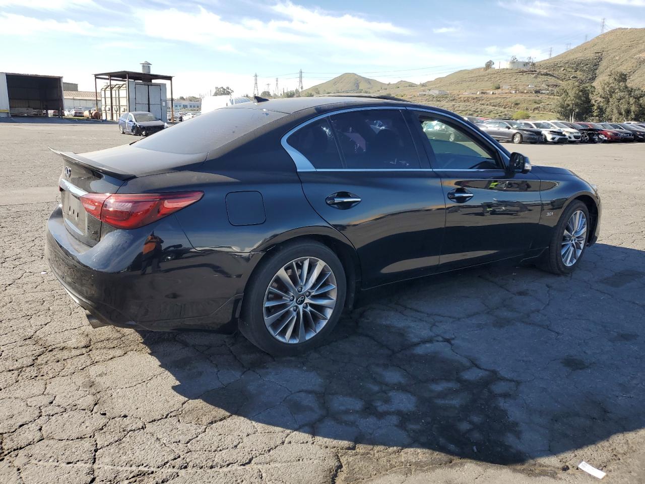 2019 Infiniti Q50 VIN JN1EV7AP6KM541998 Copart auction photo, side / front end damage thumbnail 3