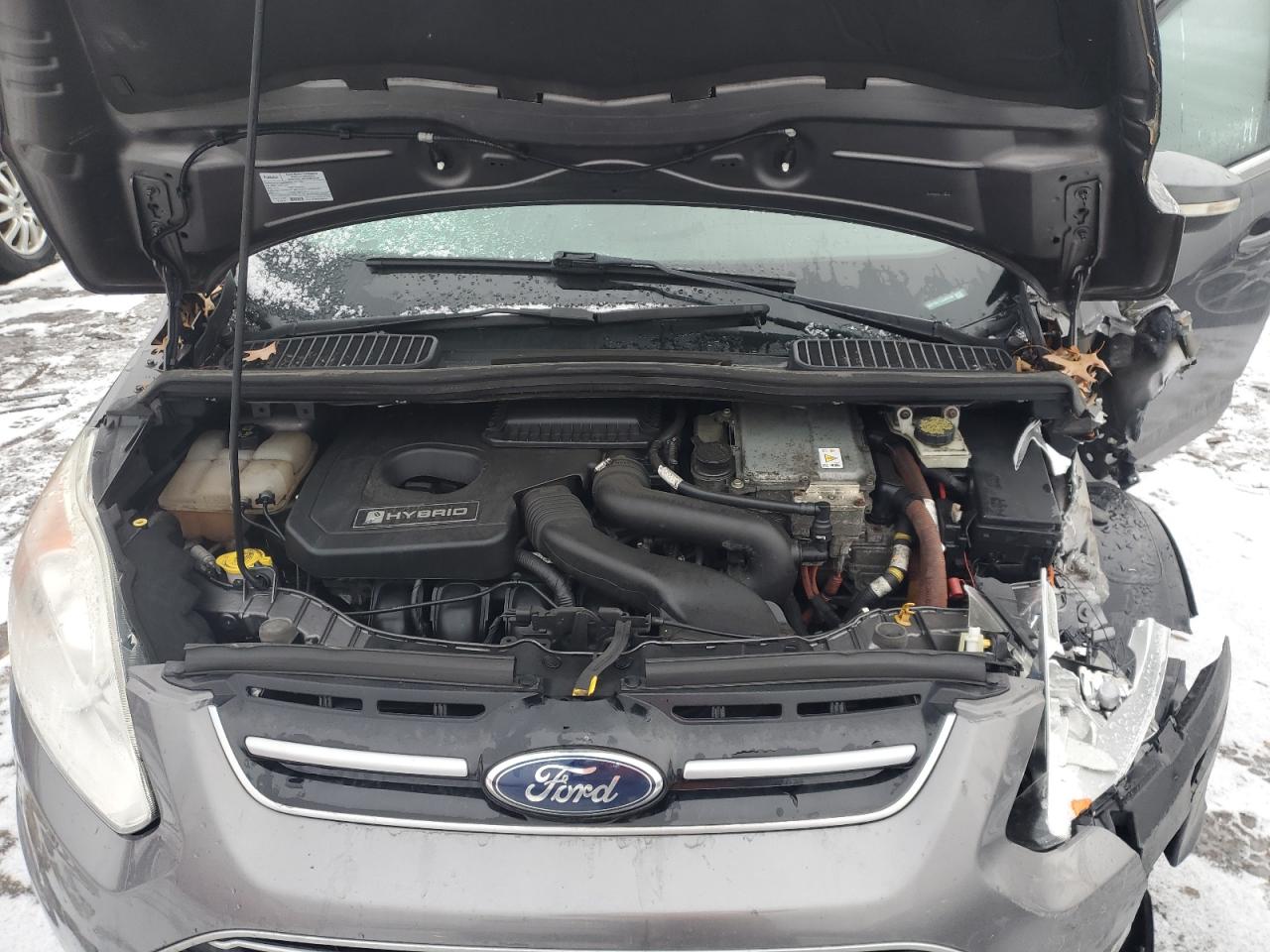 2014 Ford C-MAX VIN 1FADP5BU1EL504708 Copart auction photo, front end / side damage thumbnail 12