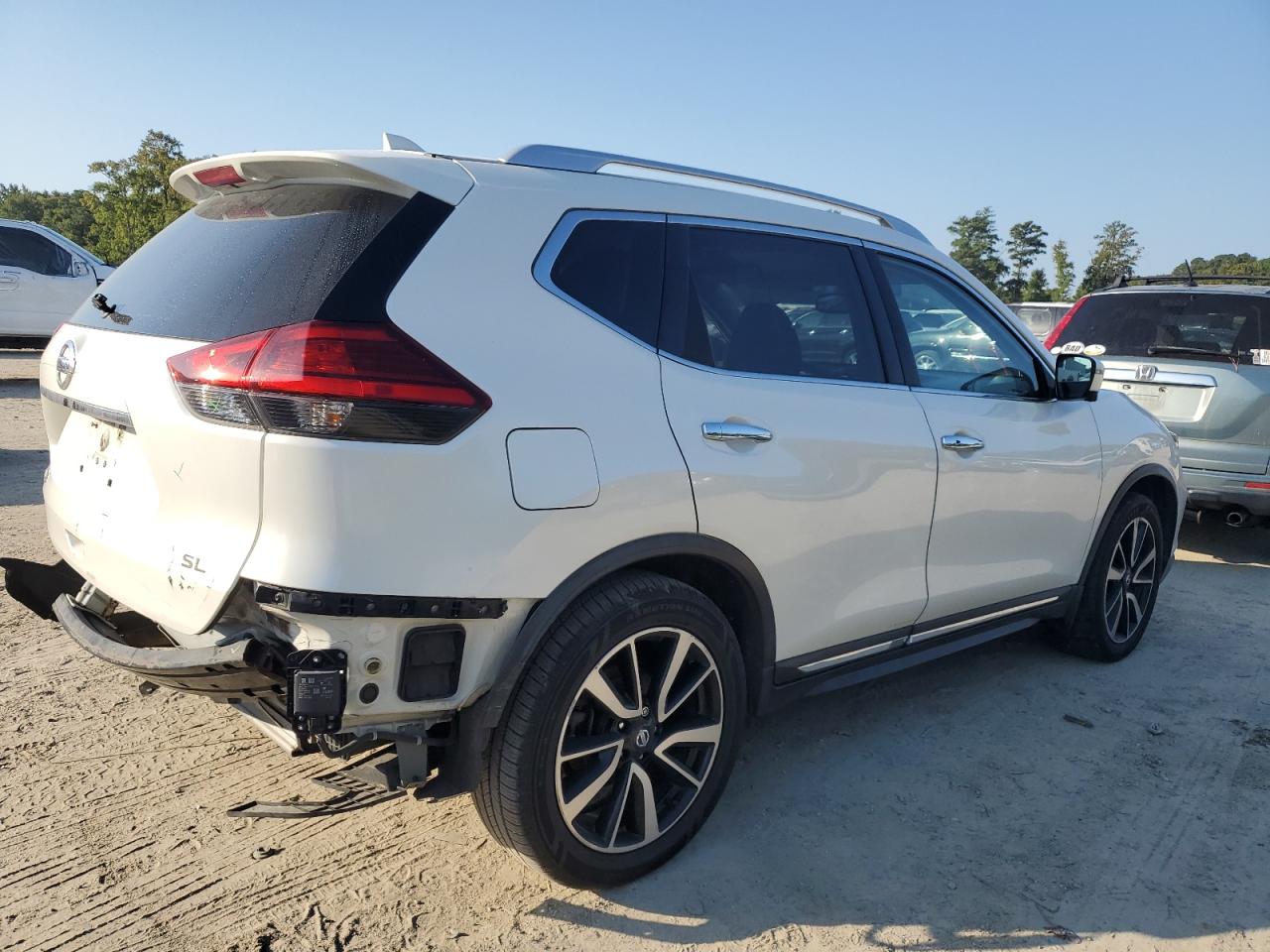 2017 Nissan Rogue VIN JN8AT2MT7HW145142 Copart auction photo, rear end damage thumbnail 3
