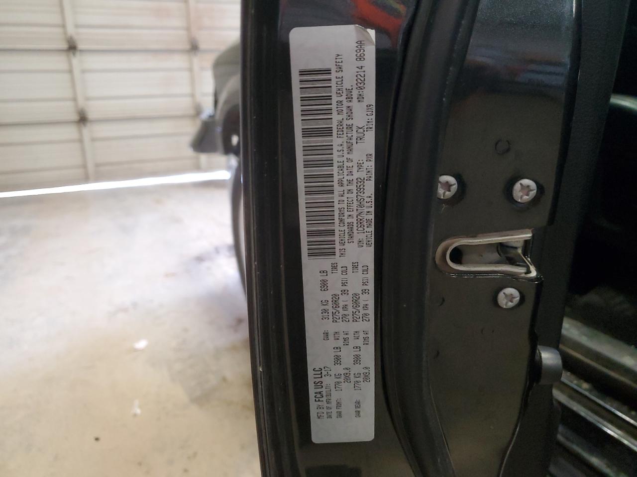 2017 RAM 1500 VIN 1C6RR7NT0HS739532 Copart auction photo, front end / minor dent/scratches damage thumbnail 15