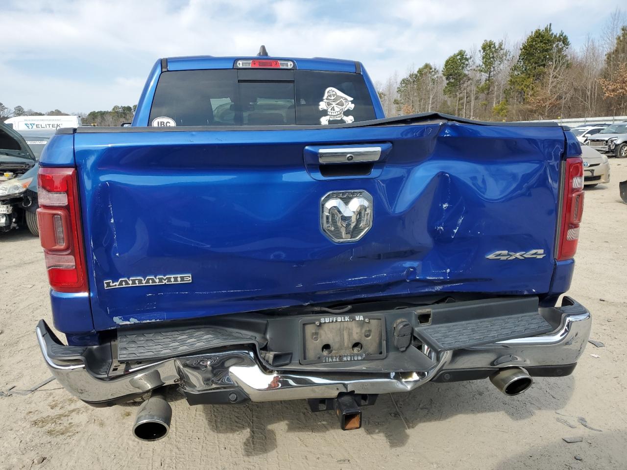 2019 RAM 1500 VIN 1C6SRFJT6KN640575 Copart auction photo, rear end / minor dent/scratches damage thumbnail 6