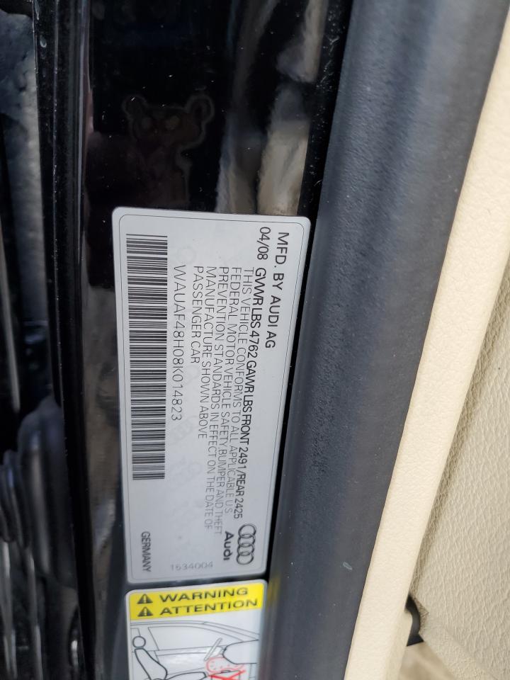 2008 Audi A4 VIN WAUAF48H08K014823 Copart auction photo, rear end damage thumbnail 14
