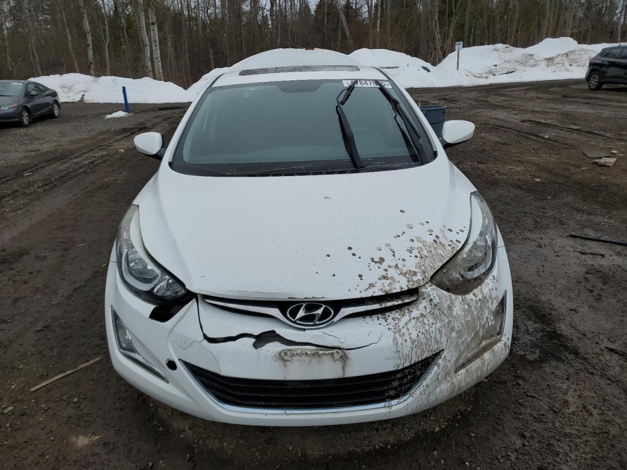 2016 Hyundai Elantra VIN KMHDH4AE6GU628672 Copart auction photo, rear end / front end damage thumbnail 5