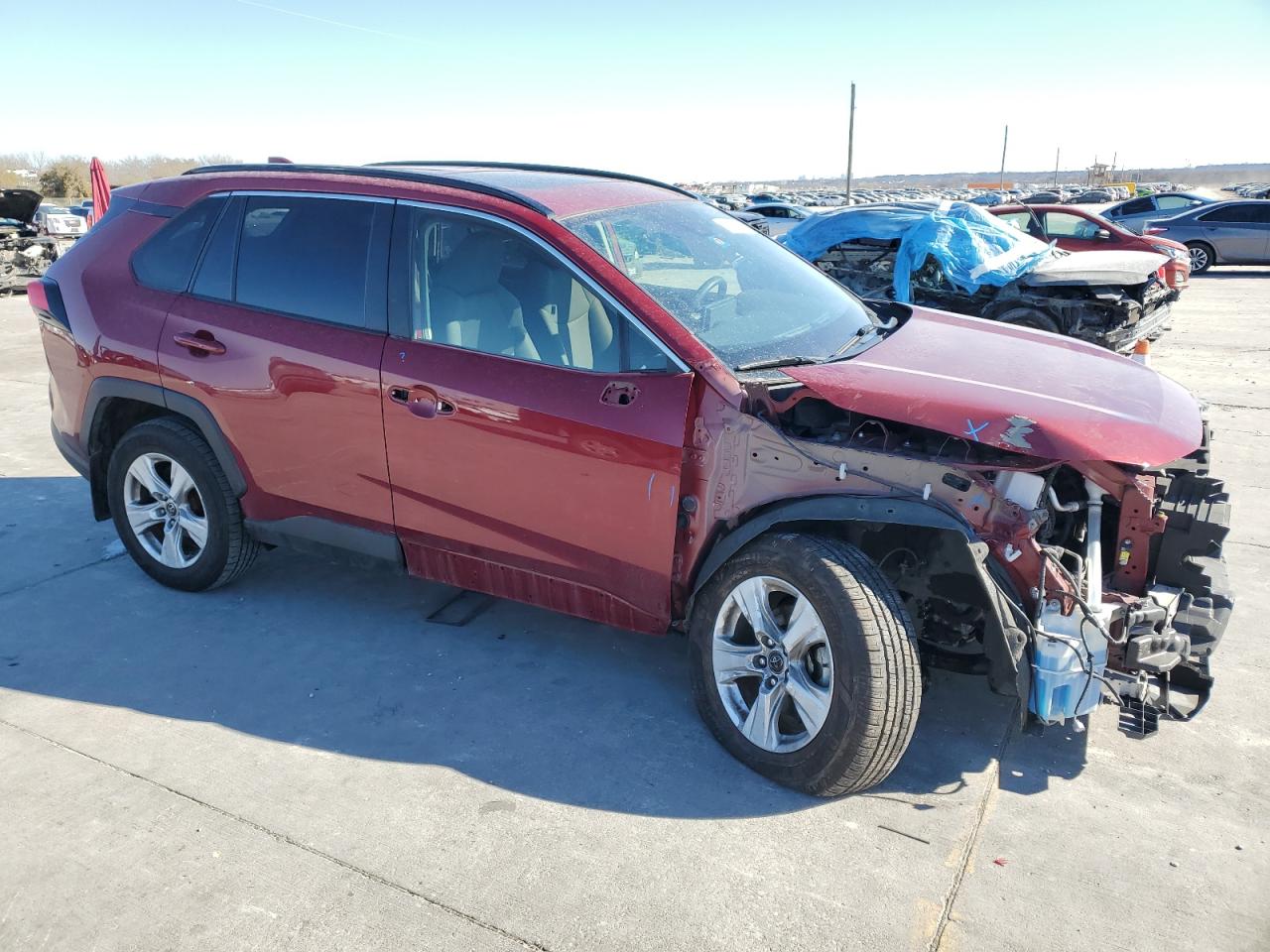2019 Toyota RAV 4 VIN JTMP1RFV1KD008171 Copart auction photo, front end damage thumbnail 4