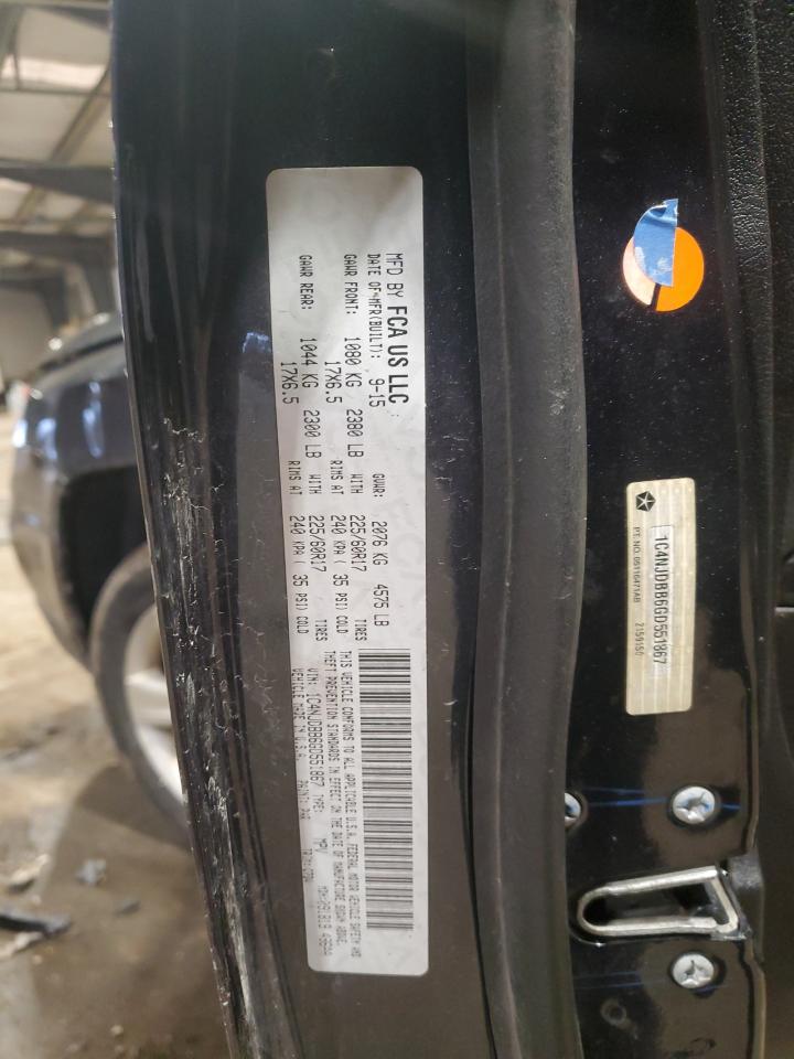 2016 Jeep Compass VIN 1C4NJDBB6GD551867 Copart auction photo, side damage thumbnail 13