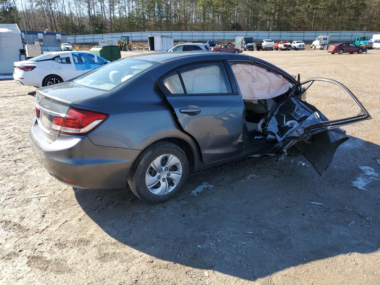 2013 Honda Civic VIN 19XFB2F55DE201652 Copart auction photo, front end / side damage thumbnail 3