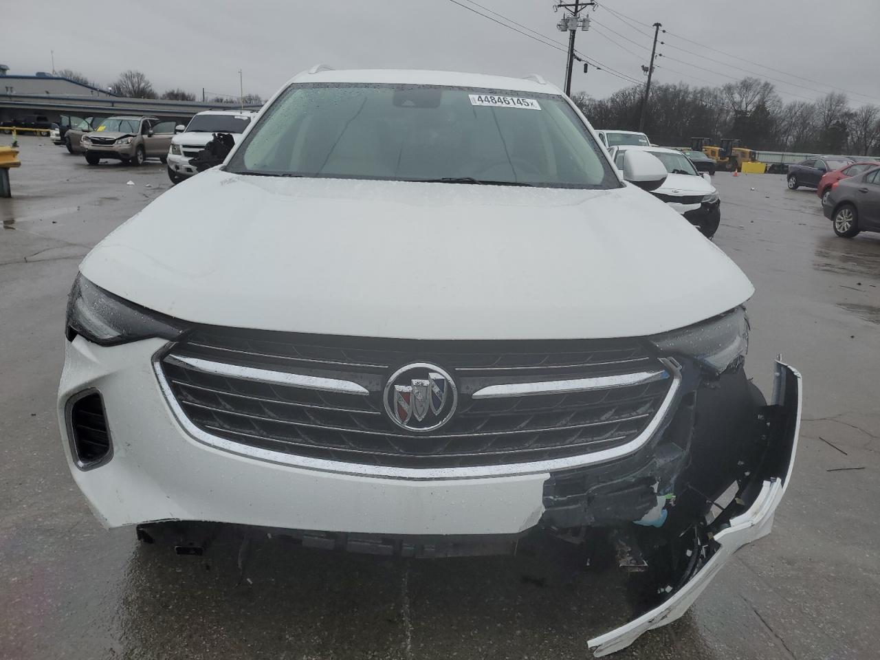 2022 Buick Envision VIN LRBAZLR42ND163149 Copart auction photo, front end / side damage thumbnail 5