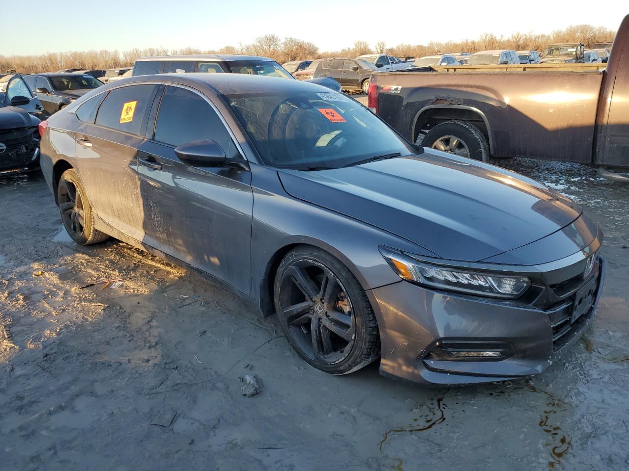 2019 Honda Accord VIN 1HGCV1F30KA013626 Copart auction photo, front end / side damage thumbnail 4