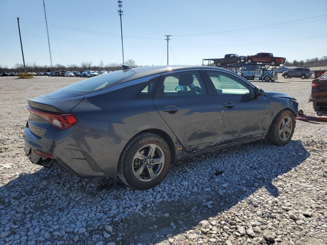 2021 KIA K5 VIN 5XXG14J23MG057395 Copart auction photo, front end / all over damage thumbnail 3