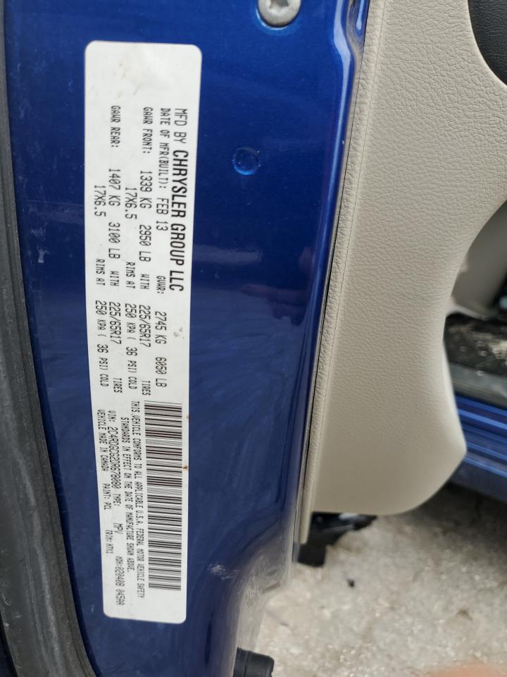 2013 Dodge Caravan VIN 2C4RDGCG2DR678080 Copart auction photo, front end / rear end damage thumbnail 13