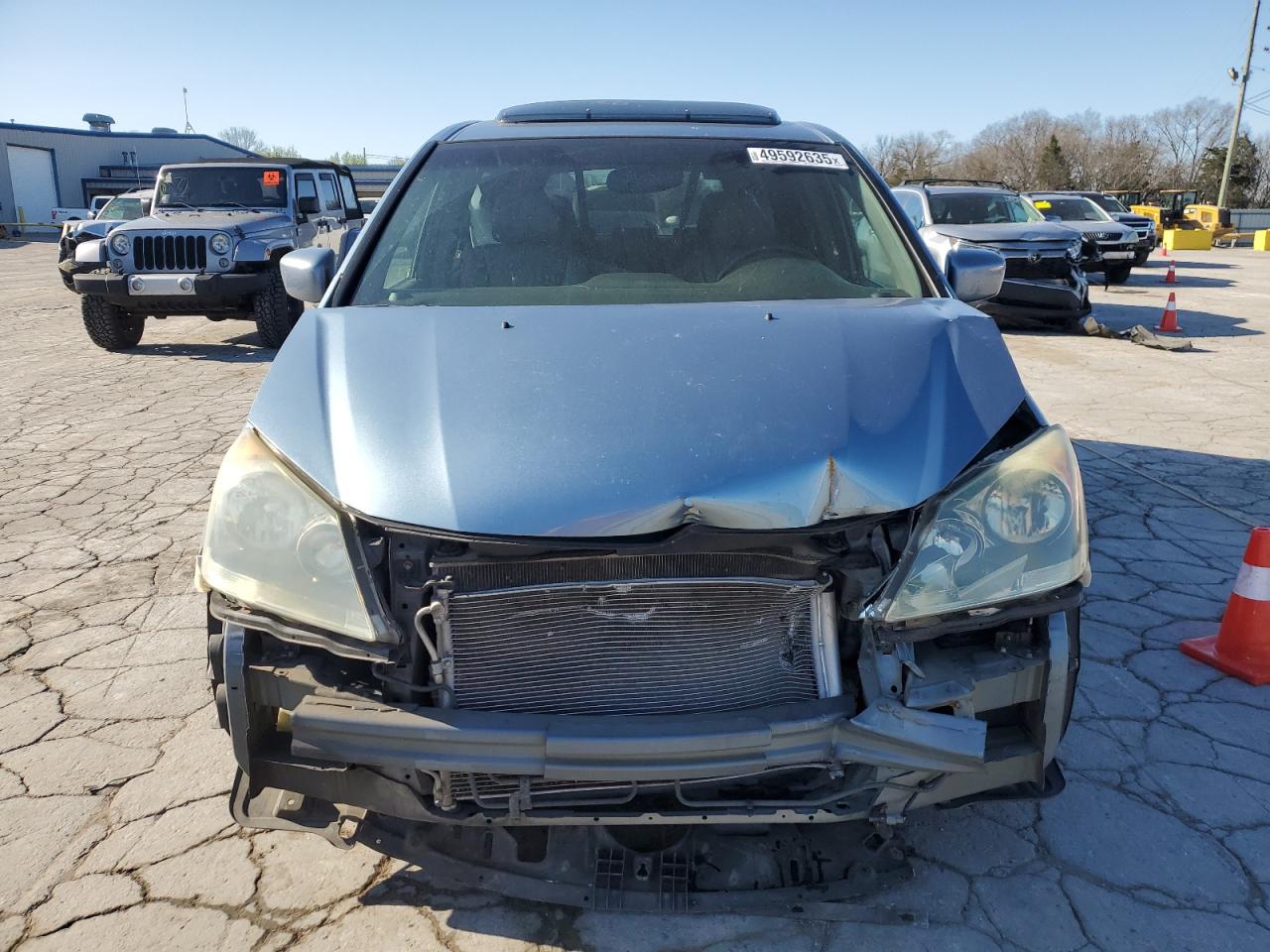 2010 Honda Odyssey VIN 5FNRL3H70AB017546 Copart auction photo, front end damage thumbnail 5