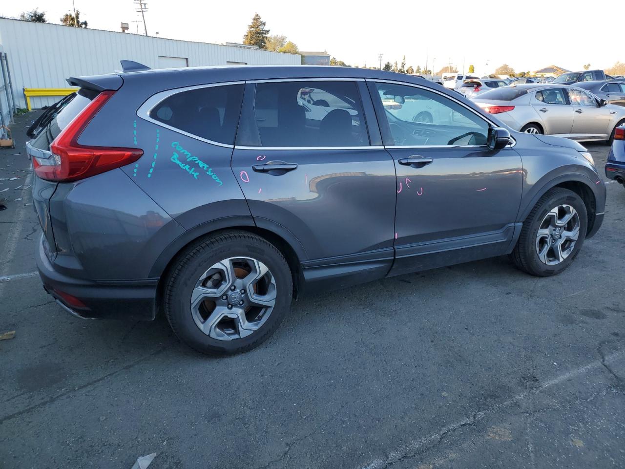 2019 Honda CR-V VIN 5J6RW1H58KA047280 Copart auction photo, rear end damage thumbnail 3