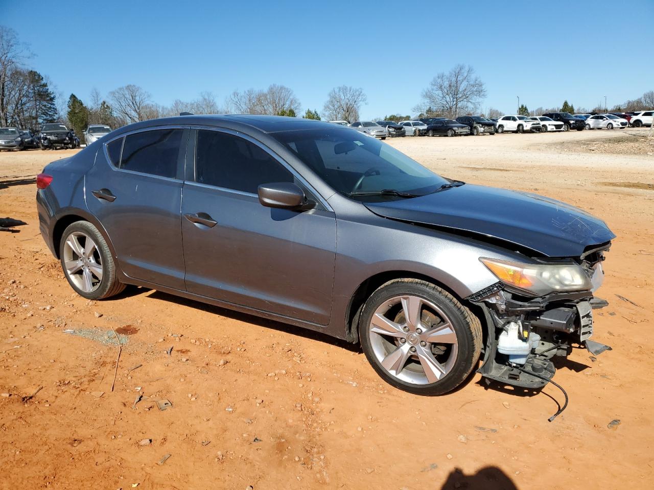 2014 Acura ILX VIN 19VDE1F37EE011580 Copart auction photo, front end / side damage thumbnail 4