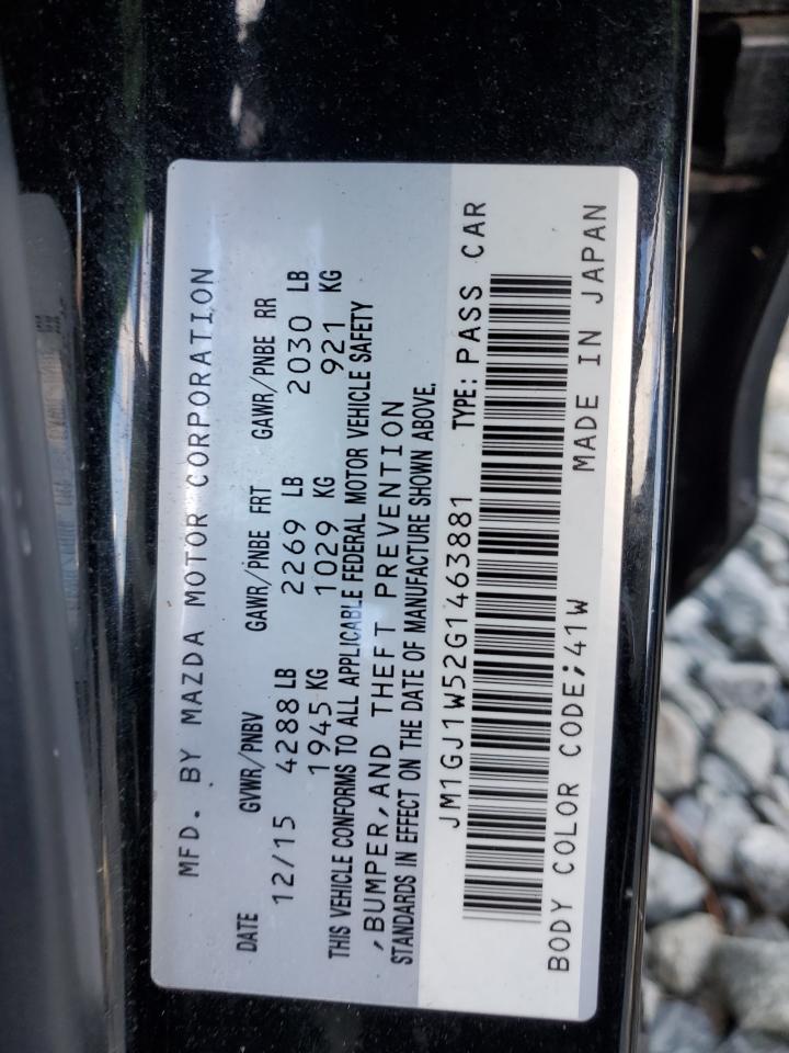 2016 Mazda 6 VIN JM1GJ1W52G1463881 Copart auction photo, all over damage thumbnail 13