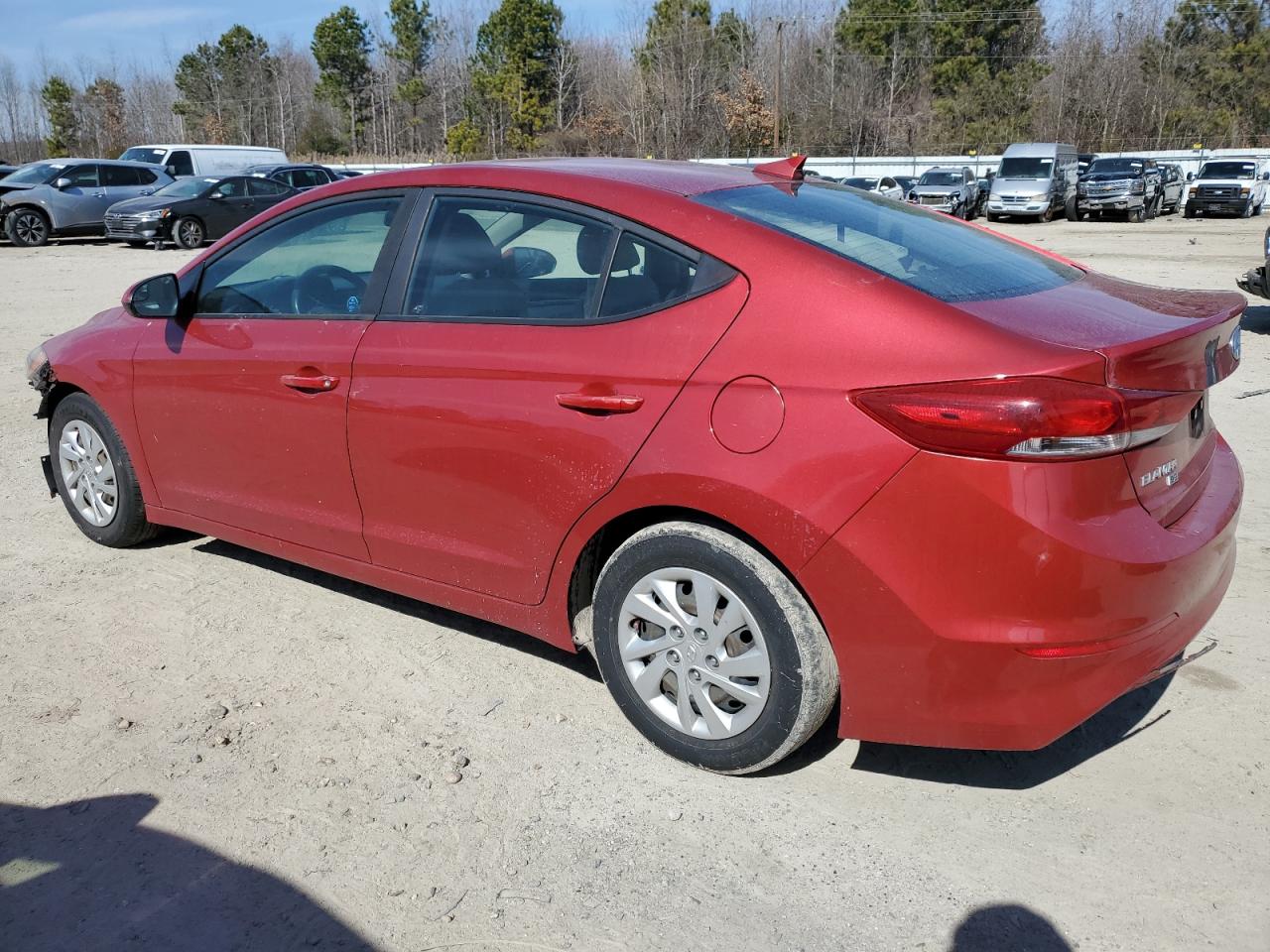 2017 Hyundai Elantra VIN 5NPD74LF6HH200450 Copart auction photo, front end / rear end damage thumbnail 2