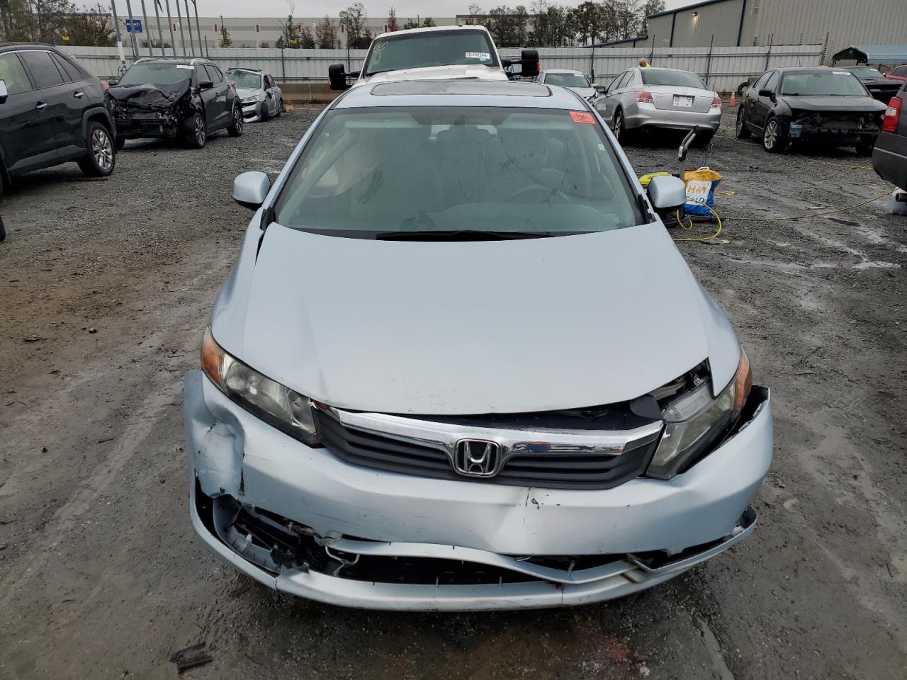 2012 Honda Civic VIN 2HGFB2F84CH596891 Copart auction photo, front end damage thumbnail 5