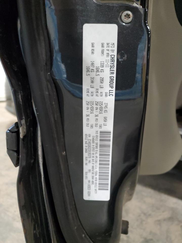 2012 Dodge Caravan VIN 2C4RDGBG2CR195379 Copart auction photo, side damage thumbnail 13