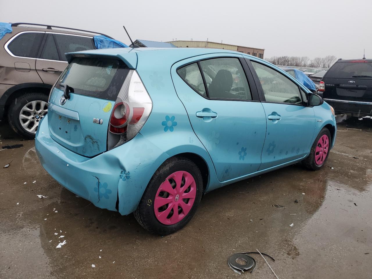 2012 Toyota Prius VIN JTDKDTB33C1030131 Copart auction photo, front end damage thumbnail 3