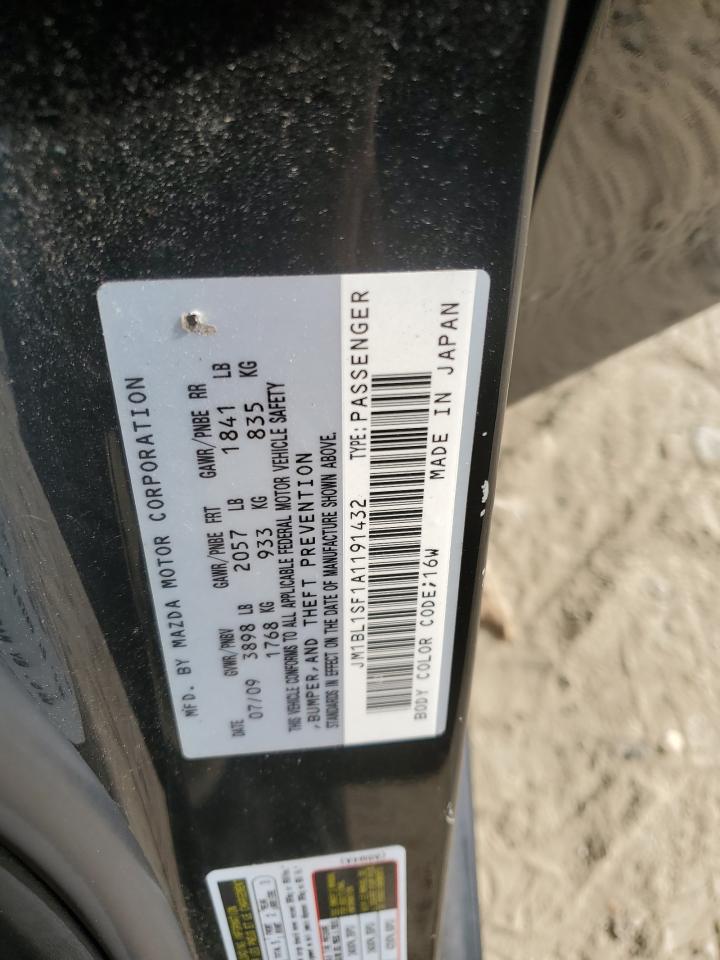 2010 Mazda 3 VIN JM1BL1SF1A1191432 Copart auction photo, rear end damage thumbnail 12