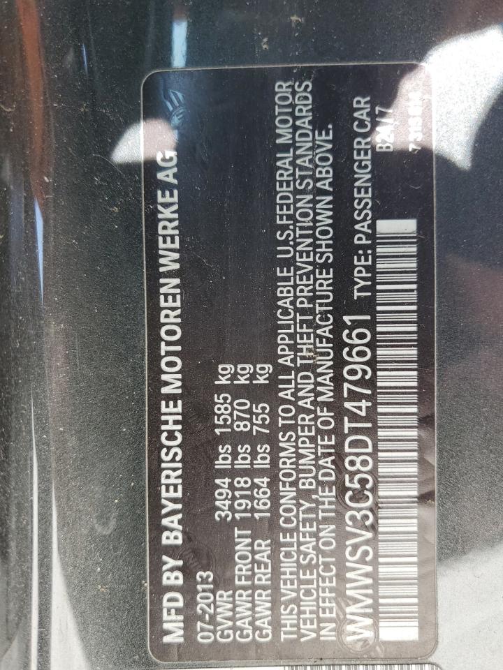 2013 MINI Cooper VIN WMWSV3C58DT479661 Copart auction photo, side damage thumbnail 12