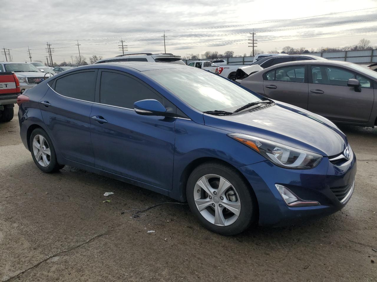 2016 Hyundai Elantra VIN 5NPDH4AE8GH694042 Copart auction photo, undercarriage damage thumbnail 4