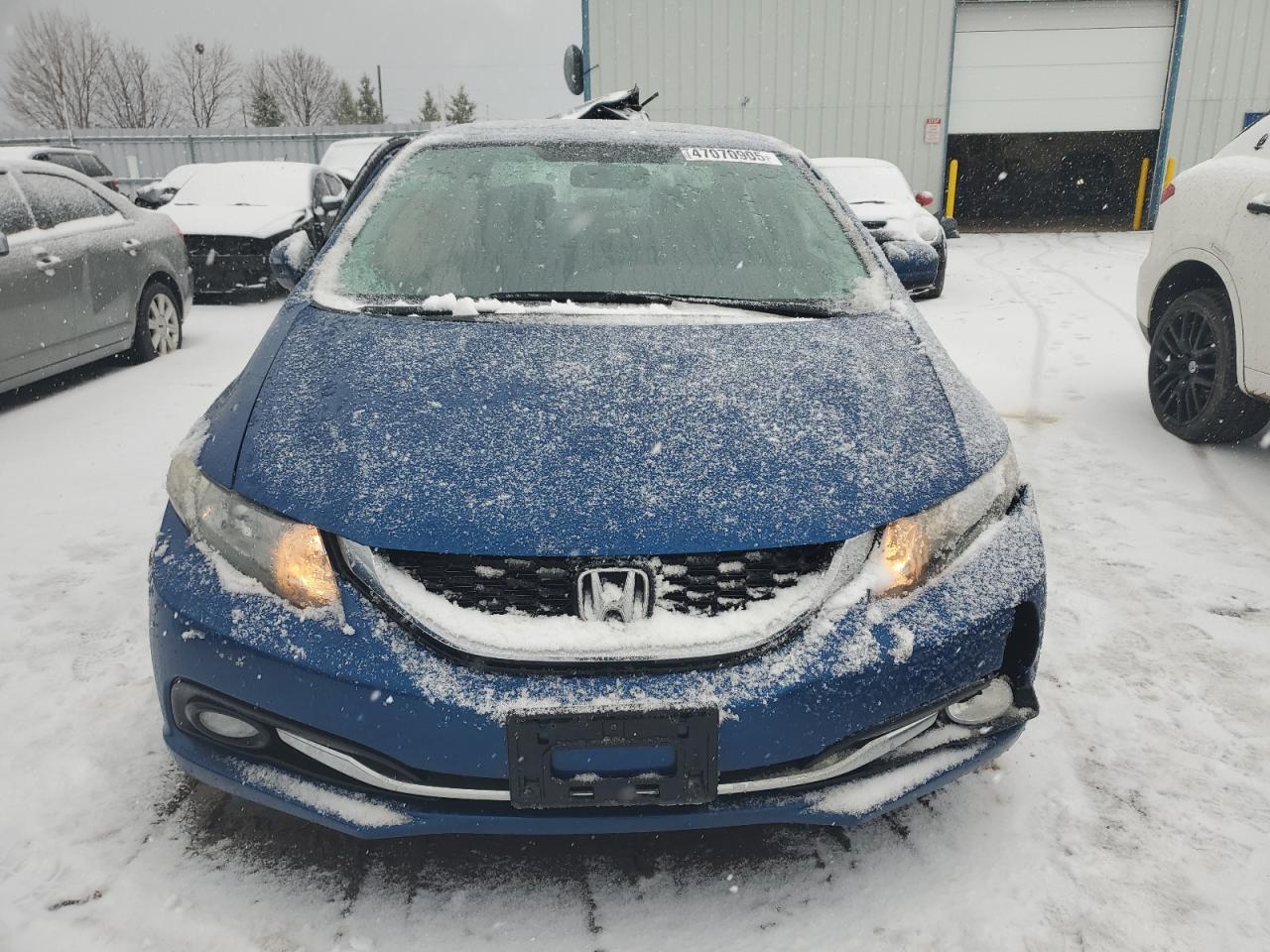 2015 Honda Civic VIN 2HGFB2F72FH015285 Copart auction photo, front end / side damage thumbnail 5
