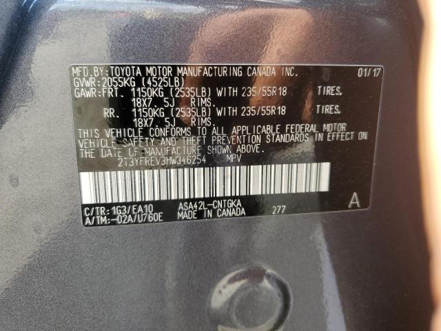 2017 Toyota RAV 4 VIN 2T3YFREV3HW346254 Copart auction photo, minor dent/scratches damage thumbnail 12