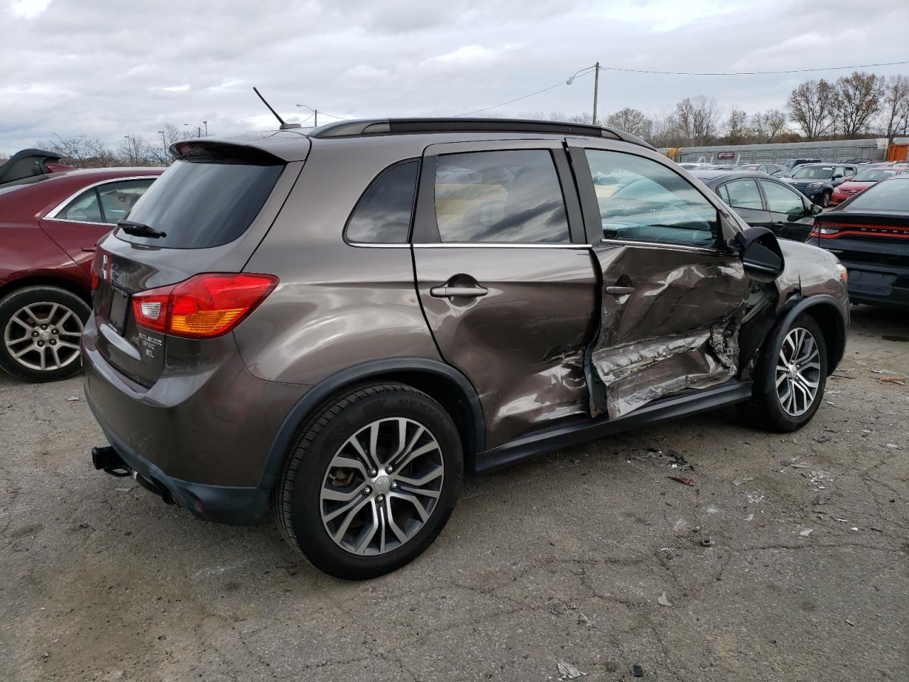 2016 Mitsubishi Outlander VIN JA4AP4AW7GZ055796 Copart auction photo, side damage thumbnail 3
