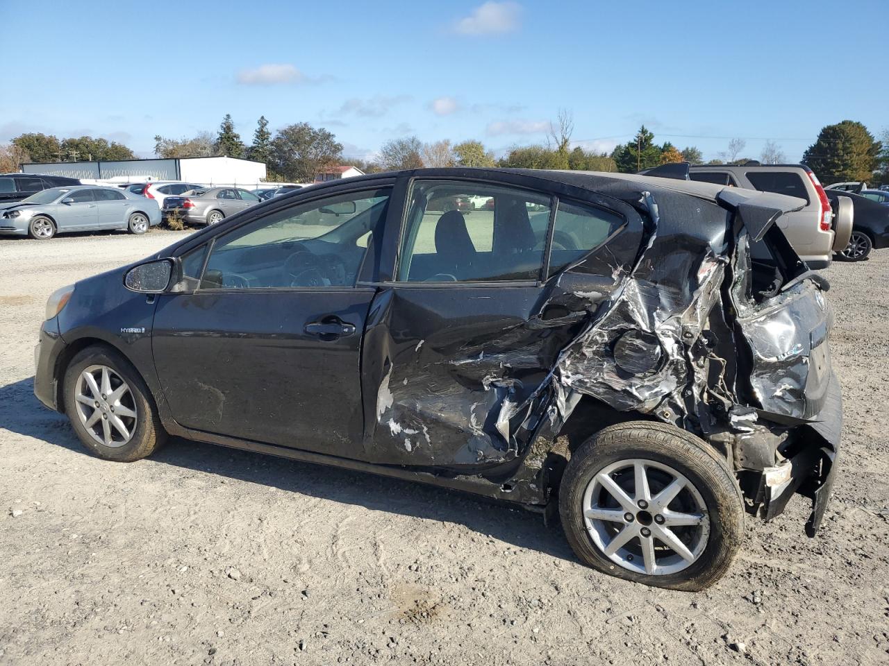 2015 Toyota Prius VIN JTDKDTB32F1583499 Copart auction photo, rear end / side damage thumbnail 2