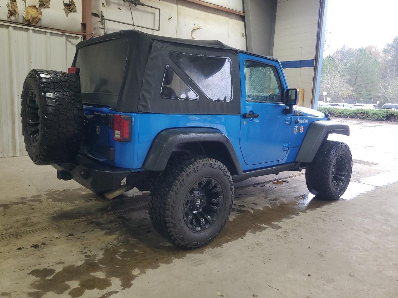 2014 Jeep Wrangler VIN 1C4AJWAG9EL309035 Copart auction photo, front end / undercarriage damage thumbnail 3