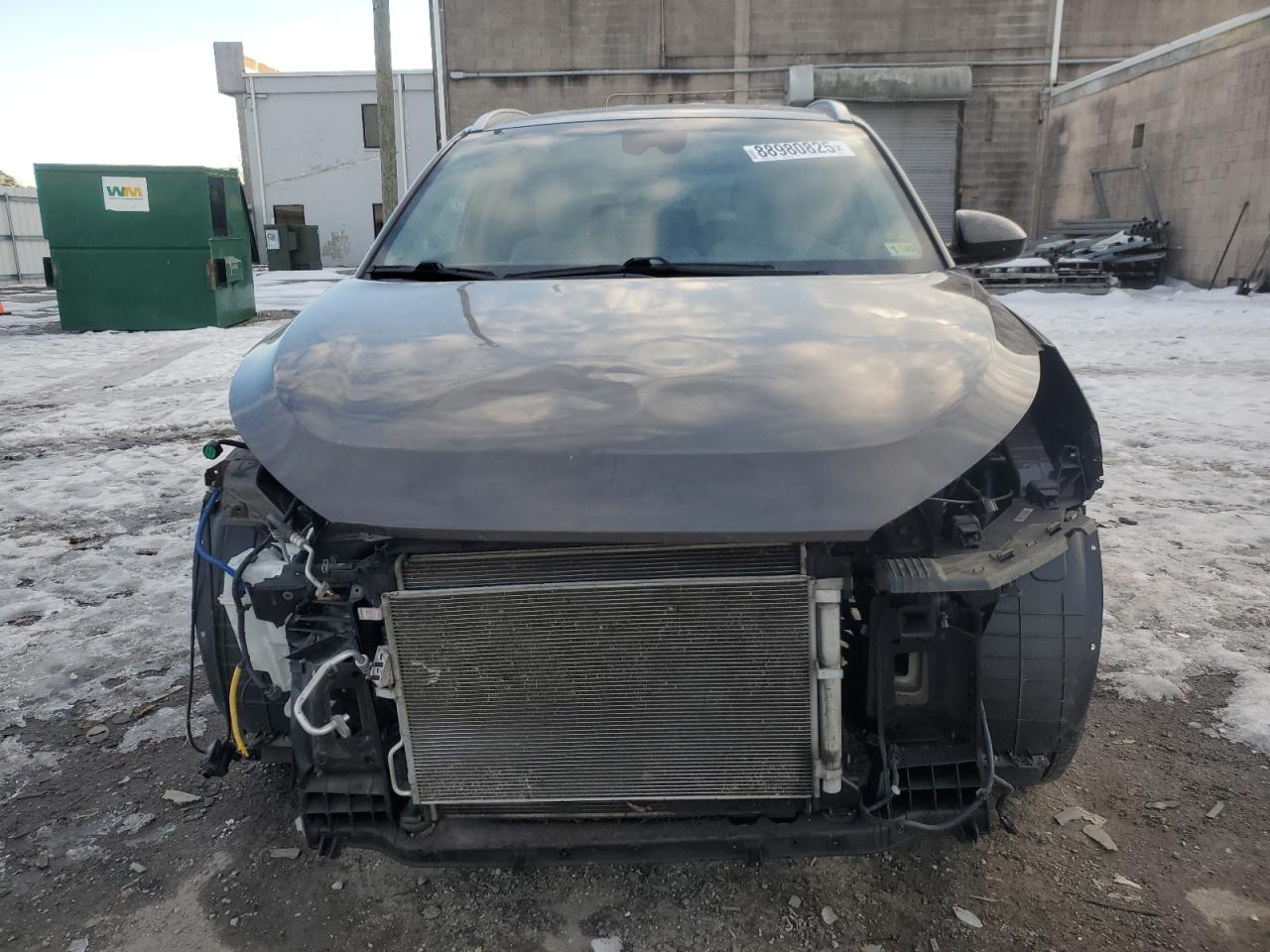 2019 Hyundai Tucson VIN KM8J33A46KU026480 Copart auction photo, front end / side damage thumbnail 5