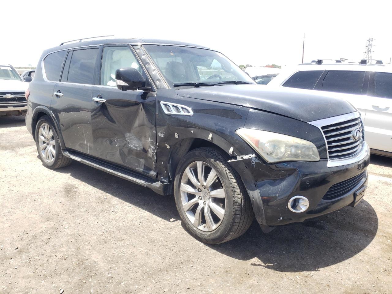2011 Infiniti QX56 VIN JN8AZ2NF2B9000085 Copart auction photo, undercarriage / side damage thumbnail 4