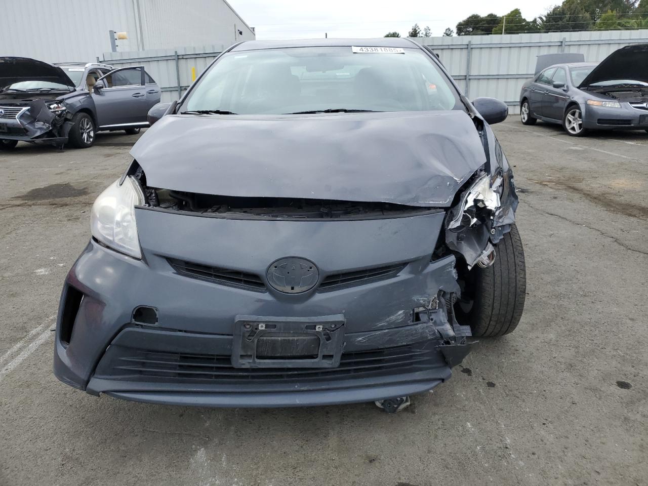 2012 Toyota Prius VIN JTDKN3DP3C3021866 Copart auction photo, side / front end damage thumbnail 5