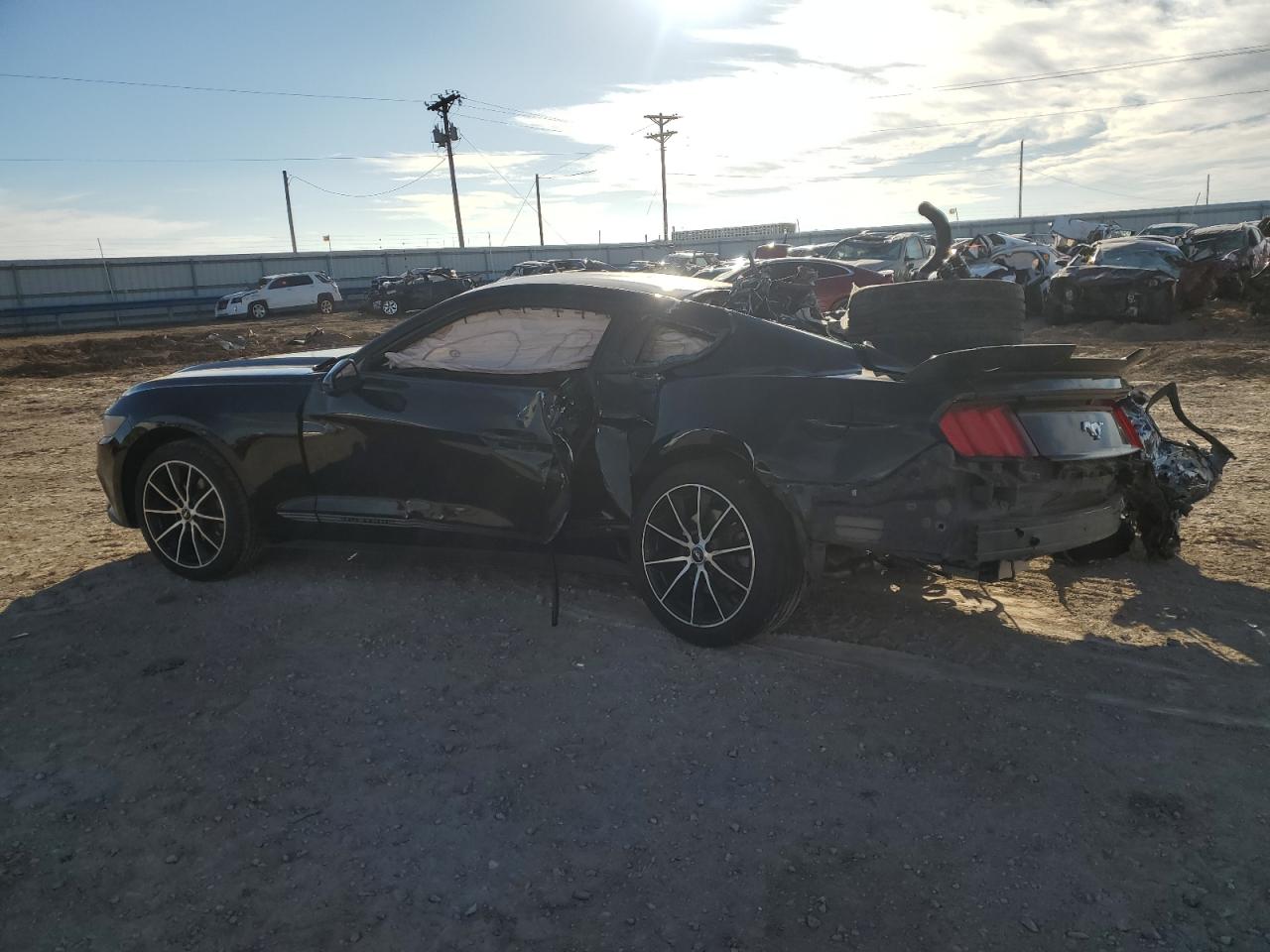 2016 Ford Mustang VIN 1FA6P8TH1G5267625 Copart auction photo, side / rear end damage thumbnail 2
