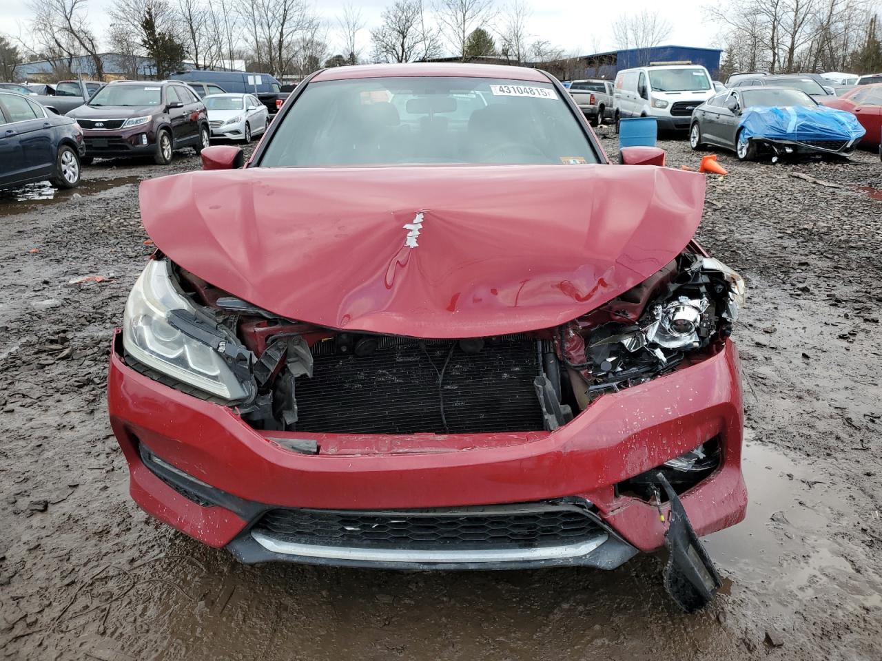 2017 Honda Accord VIN 1HGCR2F12HA115396 Copart auction photo, front end / side damage thumbnail 5