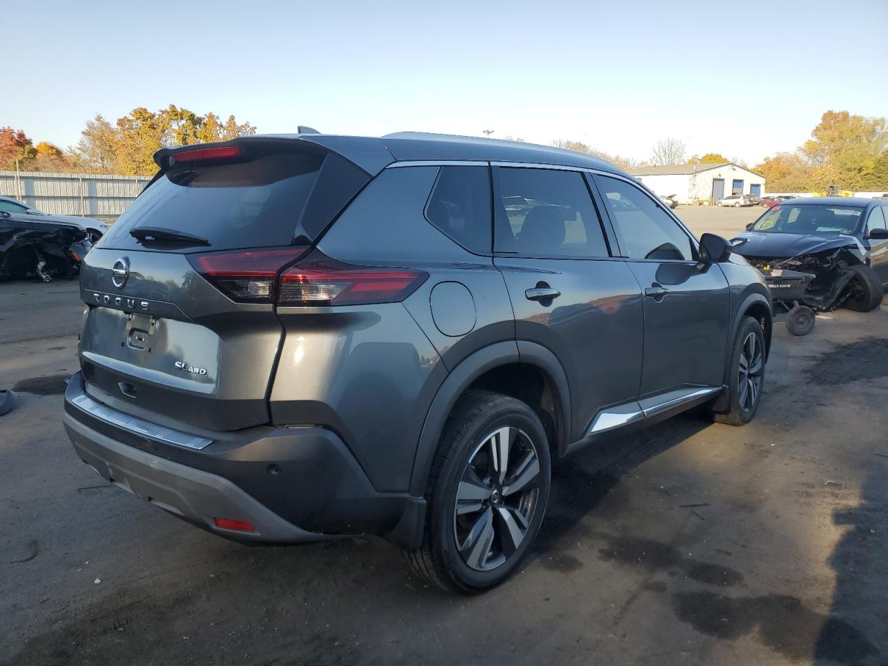 2021 Nissan Rogue VIN 5N1AT3CBXMC794158 Copart auction photo, front end / side damage thumbnail 3