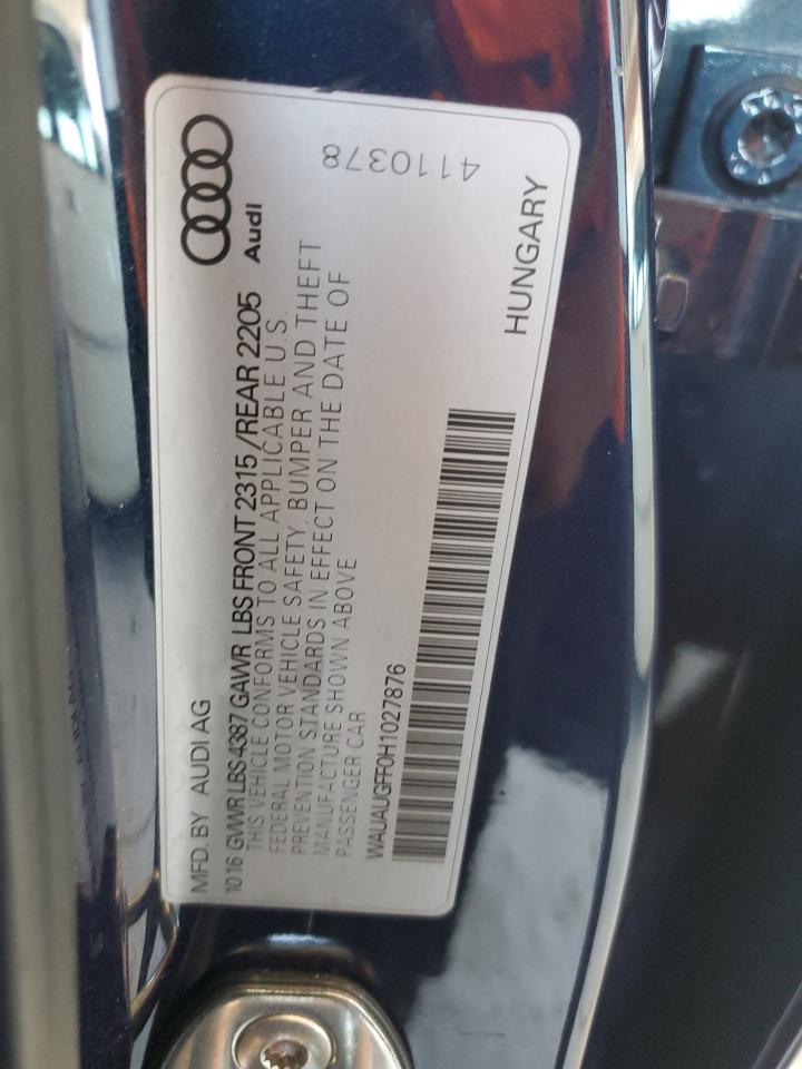 2017 Audi A3 VIN WAUAUGFF0H1027876 Copart auction photo, minor dent/scratches damage thumbnail 12